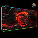 Digipod RGB Gaming Mousepad RGB Oyuncu MousePad 70x30 XL RGB Oyuncu Mousepad Kaymaz Taban 4mm