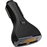 Linktech G6 2.4A Şarj Destekli LCD Ekranlı FM Transmitter