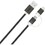 LinkTech K555 2in1 Lightning / Micro USB Şarj Kablosu
