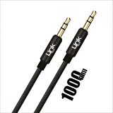 Linktech A577 Örgülü 3.5mm Jack Aux Kablo-Kırmızı