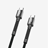 K598 Güvenli ve Hızlı 3A 1m 25W Örgülü USB-C Şarj Kablosu