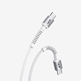 K598 Güvenli ve Hızlı 3A 1m 25W Örgülü USB-C Şarj Kablosu