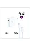 LİNKTECH PC30 Strong 30W Type-C Kablolu Power Delivery Şarj Aleti