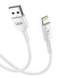 Linktech K601 Safe USB - iPh Lightning 3A Data ve Şarj Kablosu 1mt Beyaz
