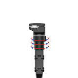 LinkTech H765 Dikiz Aynası Araç İçi Telefon Tutucu Siyah