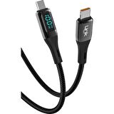 LİNKTECH K680 Safe Dijital Göstergeli Usb-C/type-C 100W Şarj Kablosu
