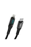 K683 Dijital Göstergeli Type-c - Lightning 100w Data Ve Şarj Kablosu 1mt