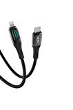 K683 Dijital Göstergeli Type-c - Lightning 100w Data Ve Şarj Kablosu 1mt