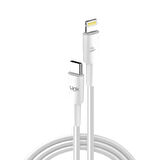 LinkTech K608 Type-C to iPh Lightning 30W 2mt Şarj Kablosu Beyaz