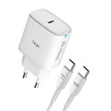 LinkTech C307 20W PD Type-C to Type-C Kablolu Şarj Aleti Set