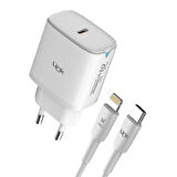 LinkTech C308 20W PD Type-C to Lightning Kablolu Şarj Aleti Set