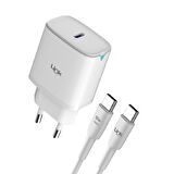 LinkTech C312 30W PD GaN3 Type-C to Type-C Kablolu Şarj Aleti Set