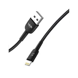 Linktech K601 Safe USB - iPh Lightning 3A Data ve Şarj Kablosu 1mt Siyah