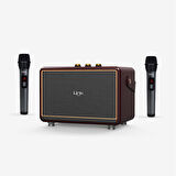M407 Premium Çift Mikrofonlu 50W Retro Bluetooth Radyo Hoparlör