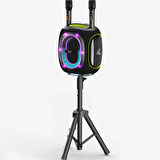 M424 Premium Çift Mikrofonlu 300W Ekstra Bas Bluetooth Hoparlör