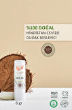 INCIA %100 Doğal Dudak Besleyici Hindistan Cevizi Bitkisel Nemlendirici Dudak Bakım Kremi 6 gr