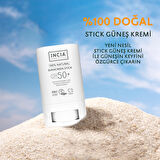 INCIA 100% Doğal Güneş Koruyucu Sun Stick Mineral Filtreli Hassas Cilt Bitkisel UVA UVB SPF50+ 15 gr