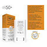 INCIA 100% Doğal Güneş Koruyucu Sun Stick Mineral Filtreli Hassas Cilt Bitkisel UVA UVB SPF50+ 15 gr