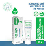 Siveno %100 Doğal Diş Macunu Beyazlatıcı Nane Ferahlığı Florürsüz 65 Gr