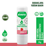 Siveno %100 Doğal Dudak Koruyucu Çilek Bitkisel Lipbalm Dudak Kremi Nemlendirici Parlatıcı Onarıcı 6 G