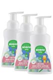 Siveno %100 Doğal Bebek Köpük Şampuanı Yenidoğan Saç ve Vücut İçin Nemlendirici Bitkisel 250 ml X 3 Adet