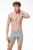 Erkek Gri Modal Uzun Boxer 010