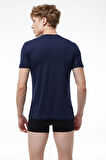 Erkek Beyaz Düğmeli Yaz Serinliği T-shirt 083