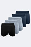 Erkek Siyah 5 Li Paket Milan Modal Boxer Mb14