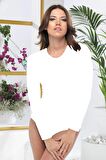 Malabadi 137 Kadın Modal Uzun Kol Bisiklet Yaka Çıtçıtlı Body & Bodysuit