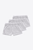 Erkek Çocuk Füme 3 Lü Paket Pamuk Elastan Boxer 209