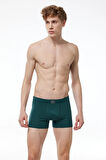 Erkek Desenli Beyaz Lacivert 3 lü Pamuk Elastan Boxer 3M074