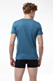 Malabadi 084 Erkek Modal Basic Yuvarlak Yaka Kısa Kol İnce Yaz Serinliği T-shirt