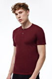 Erkek Beyaz Düğmeli Yaz Serinliği T-shirt 083
