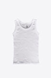 Erkek Çocuk Beyaz 6 Lı Paket %100 Pamuk Ribana Atlet 201-e
