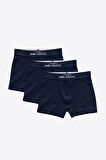 Erkek Çocuk Beyaz 3 Lü Paket Pamuk Elastan Boxer 208