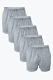 Erkek Beyaz 5 Li Geniş Kalıp Büyük Beden Boxer %100 Pamuk Battal Boy Mb2400 4xl/5xl/6xl/7xl