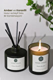 Bade Natural Timeless Moments Amber & Blossom Soya Mumu ve Çubuklu Oda Kokusu Seti