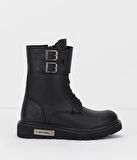 Harley Davidson Black Hakiki Deri Kadın Bot & Bootie M0777055803