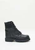 Black Hakiki Deri Kadın Bot & Bootie HD1777064803