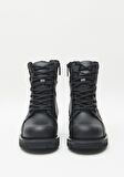 Black Hakiki Deri Kadın Bot & Bootie HD1777064803