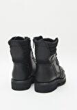 Black Hakiki Deri Kadın Bot & Bootie HD1777064803