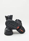 Black Hakiki Deri Kadın Bot & Bootie HD1777064803