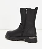 Black Hakiki Deri Kadın Bot & Bootie HD0777002203