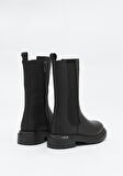 Black Hakiki Deri Kadın Bot & Bootie HD0777003803
