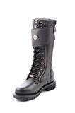 Black Hakiki Deri Kadın Bot & Bootie HD0777060603