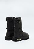 Black Hakiki Deri Kadın Bot & Bootie HD0777056603