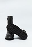 Black Hakiki Deri Kadın Bot & Bootie HD0777056603