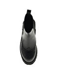 Black Hakiki Deri Kadın Bot & Bootie HD0777057203