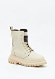 Harley Davidson Beige Hakiki Deri Kadın Bot & Bootie HD0777002903