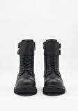 Black Hakiki Deri Kadın Bot & Bootie HD0777063603